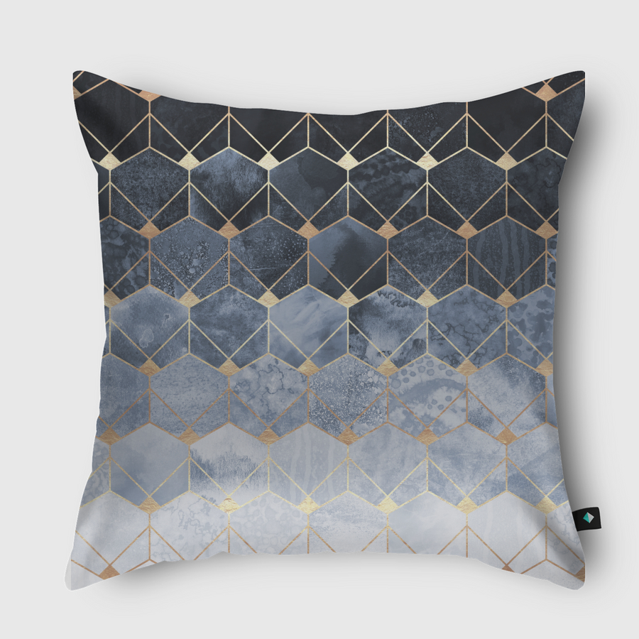 Blue Hexagons And Diamonds