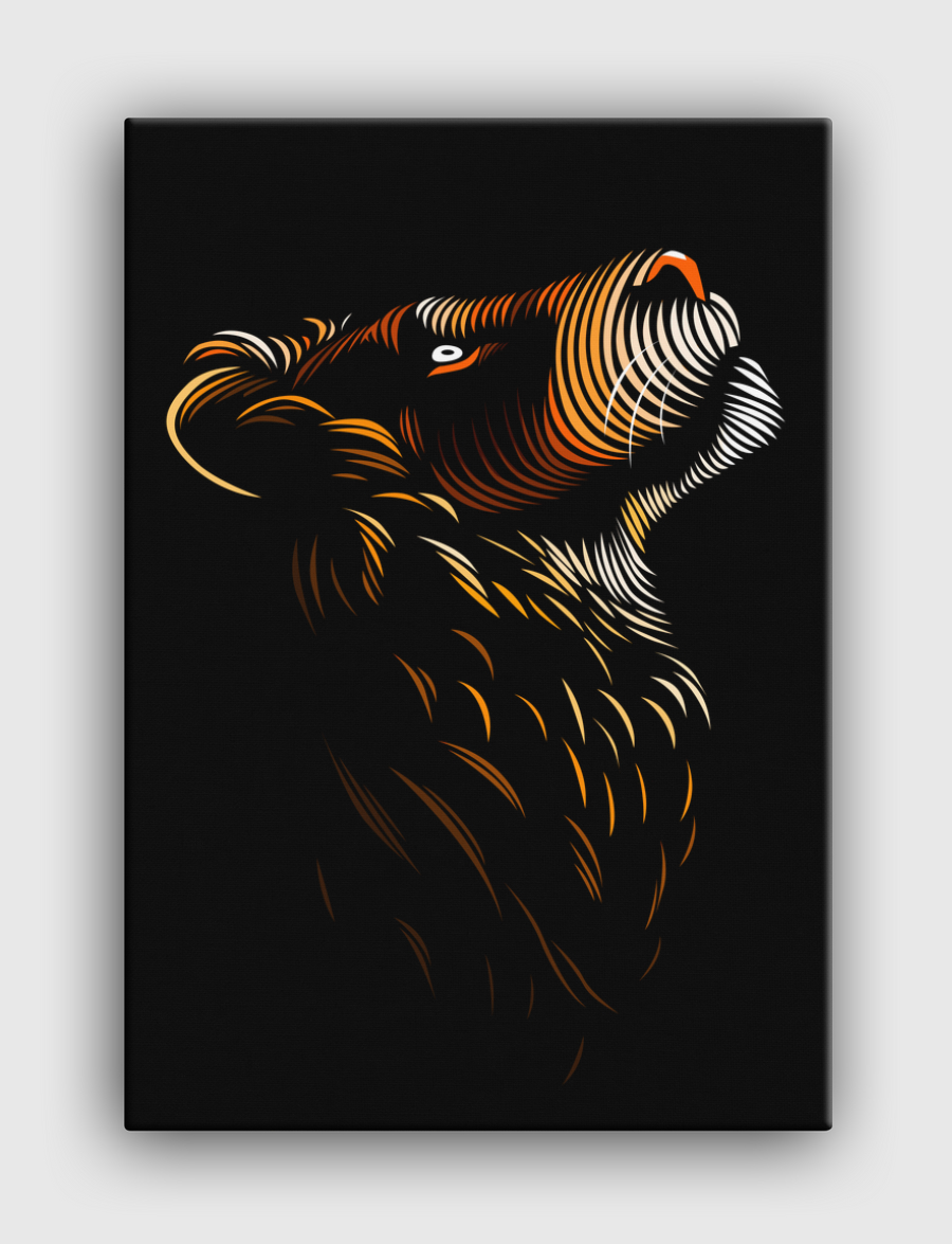 Lion lines up