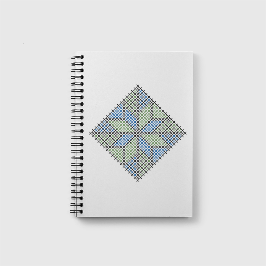 Najmeh (Star Motif) Green & Blue