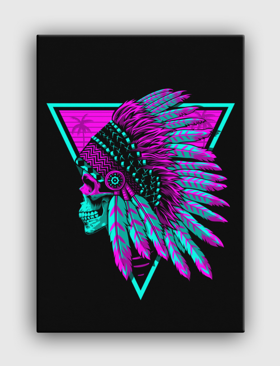 Retro Indian Skull