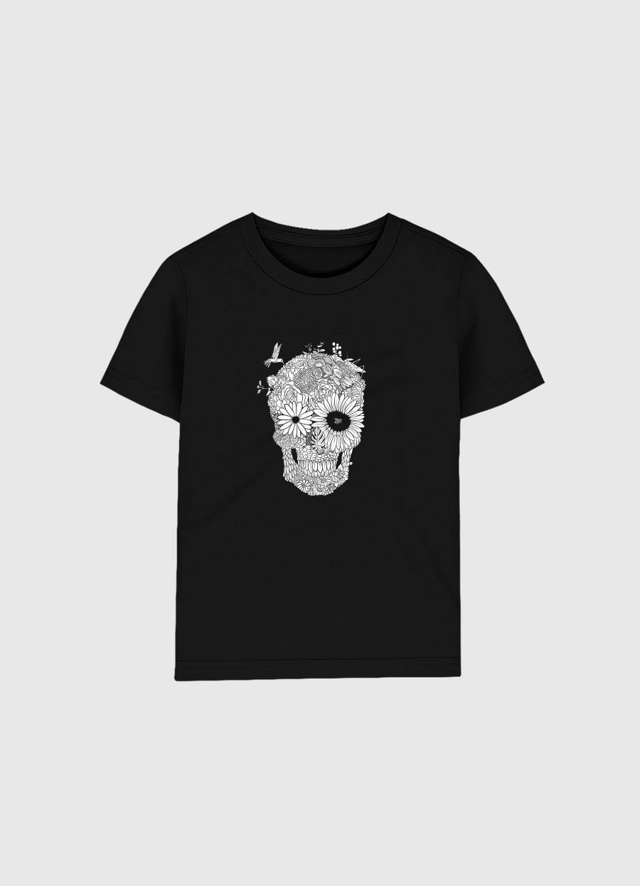 White flower skull