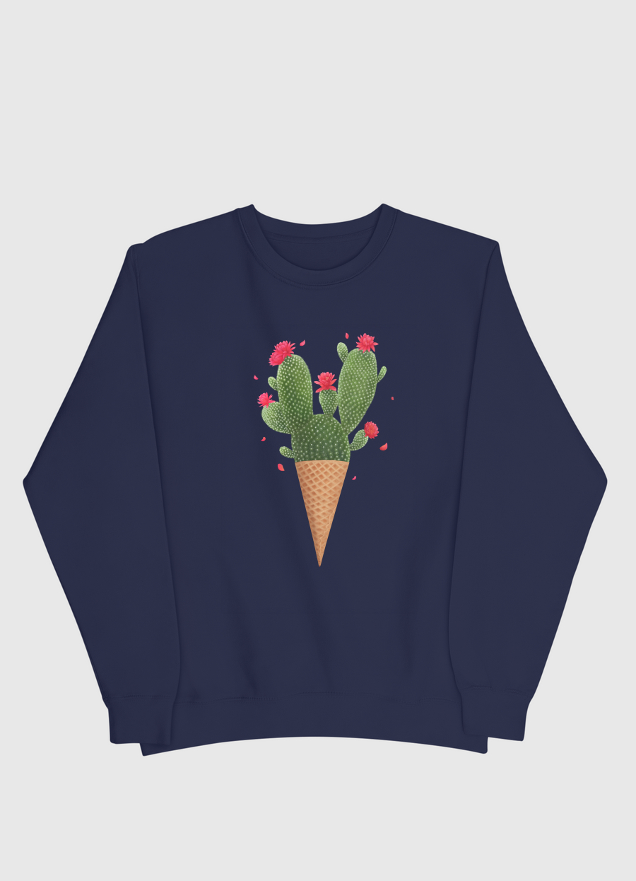Ice cream with cactus