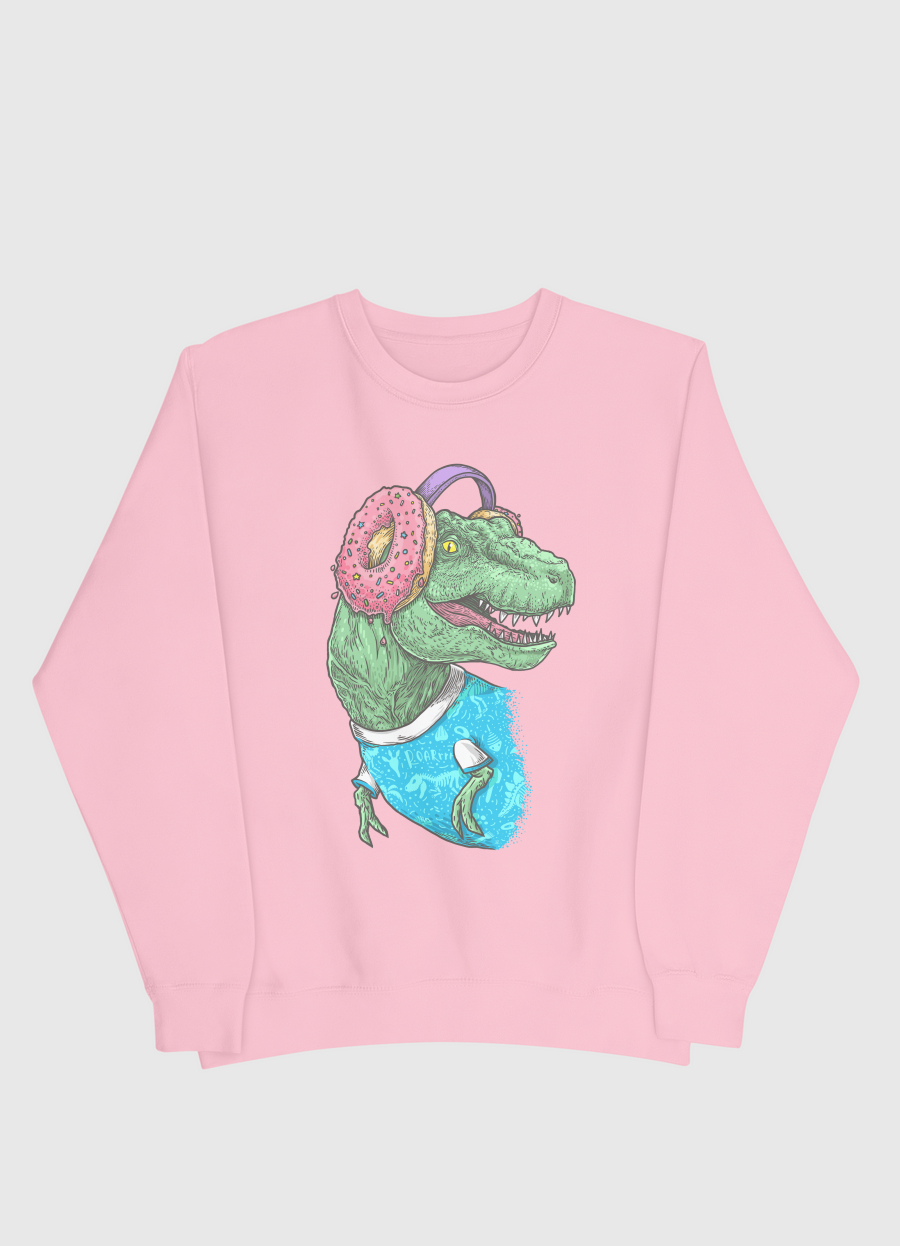 T-rex with headphones