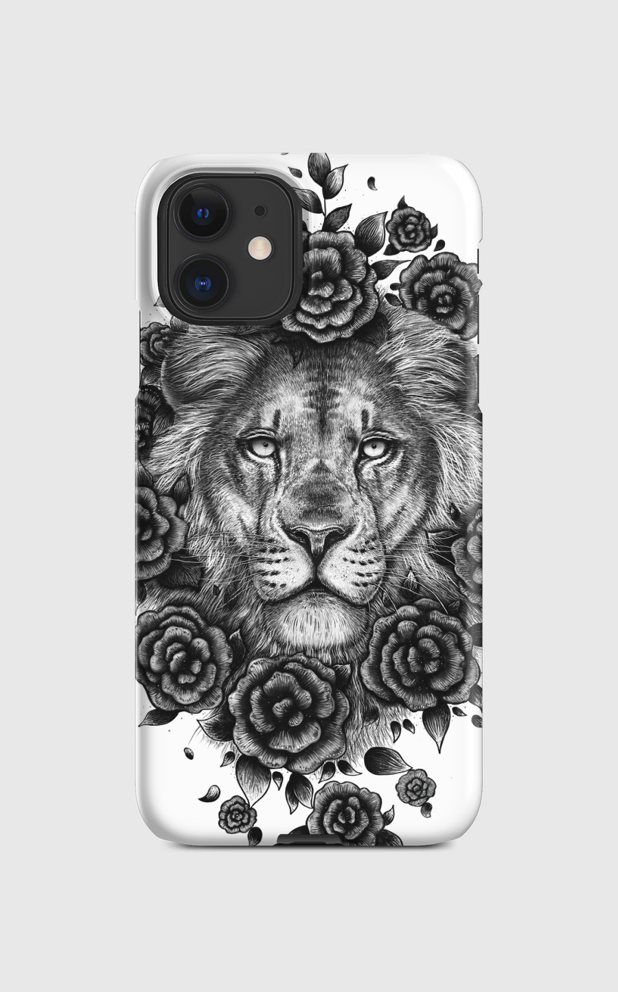 Lion in flowers