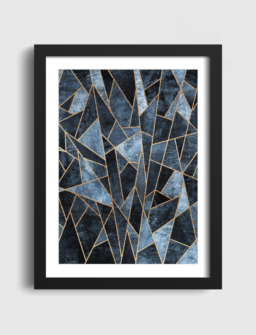 Shattered Soft Dark Blue