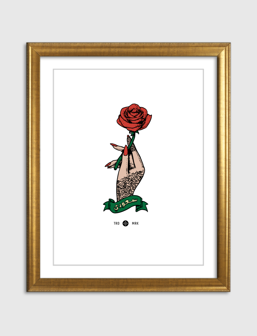 Calligraphy & Roses