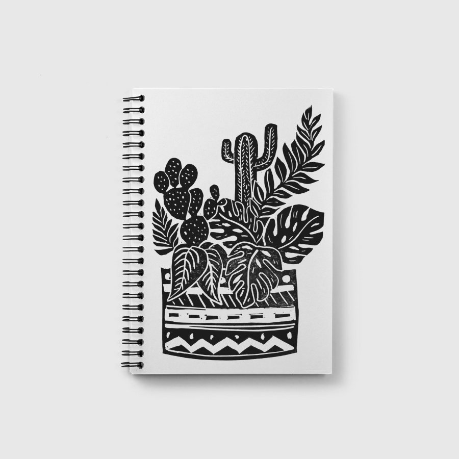 Botanical Pot Blockprint