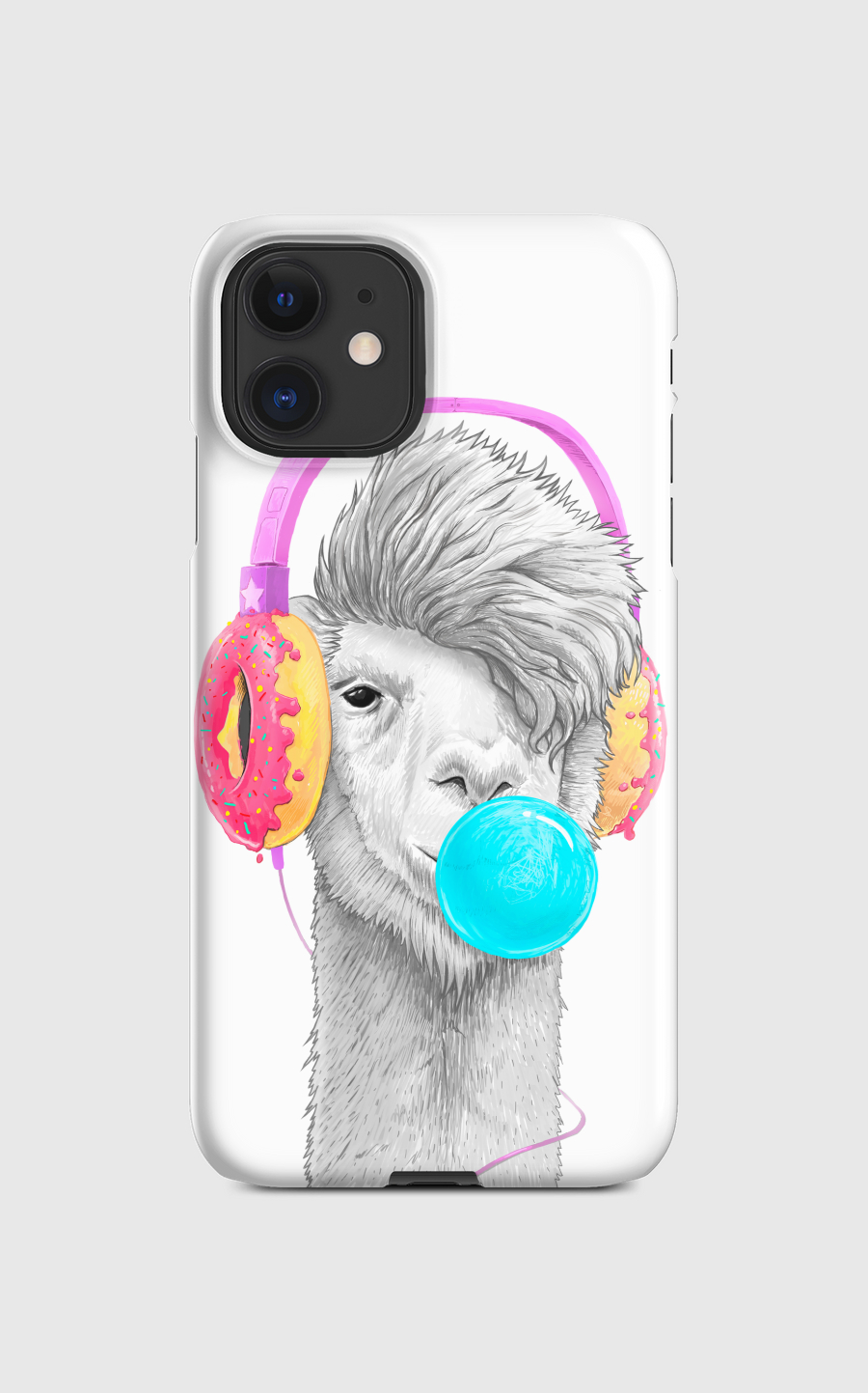 Lama in headphones