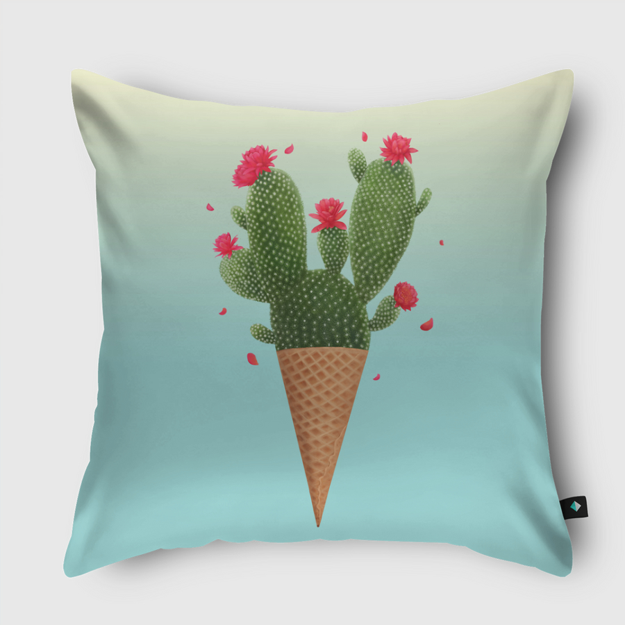 Ice cream with cactus