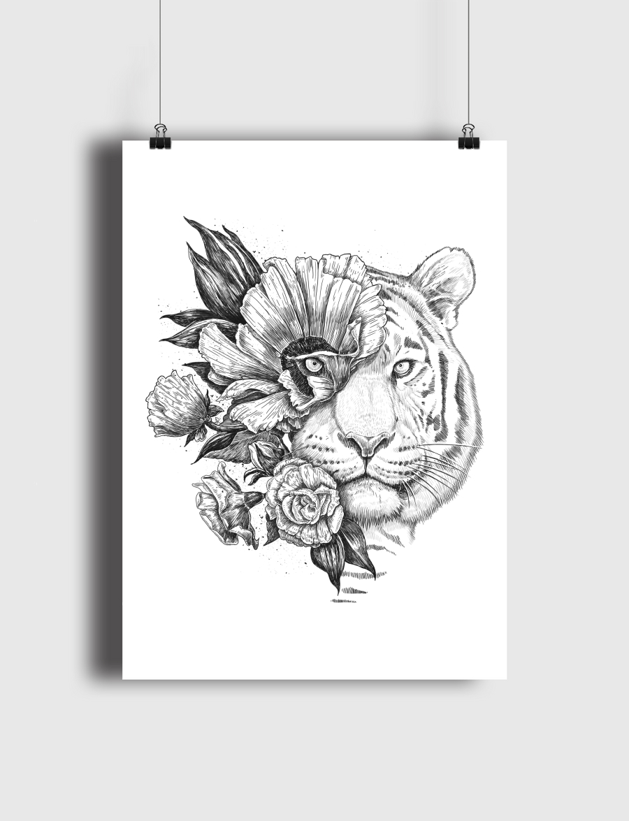 Floral tiger