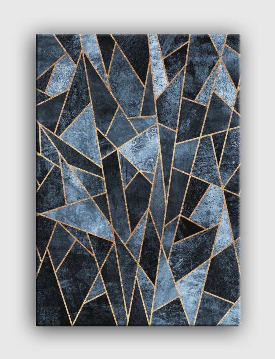 Shattered Soft Dark Blue