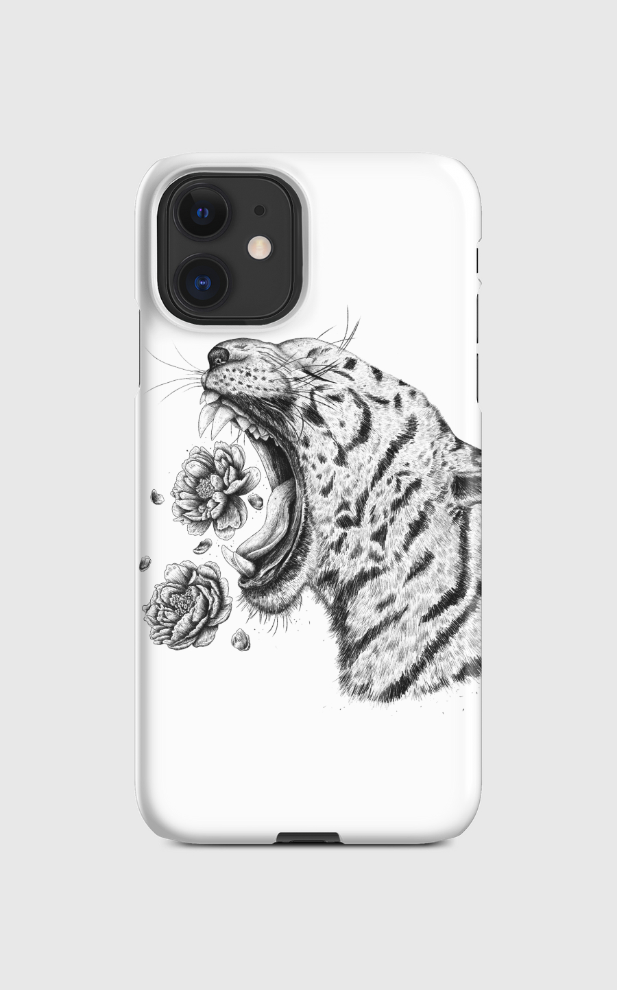 Tiger with flowers