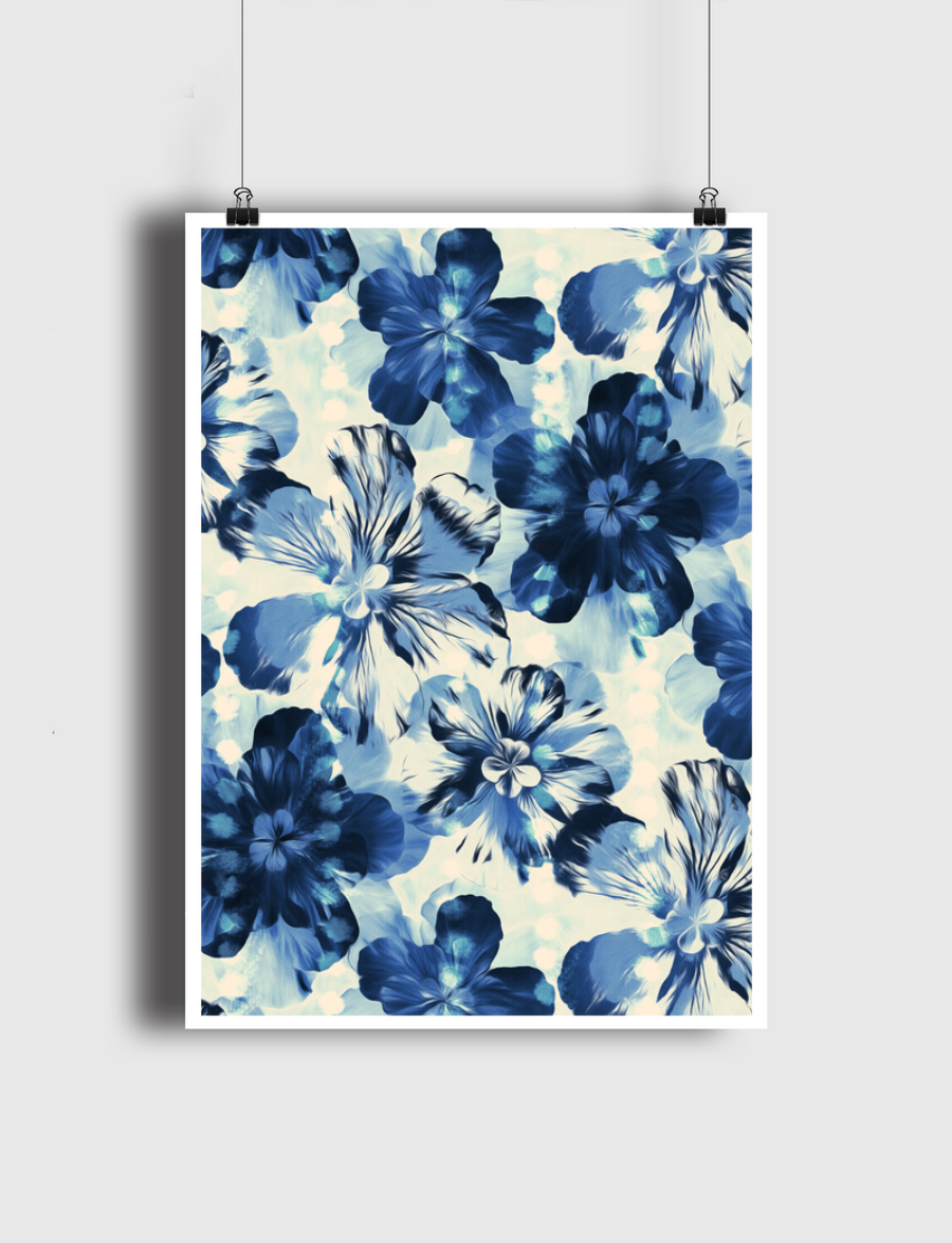 Oversized Indigo Floral