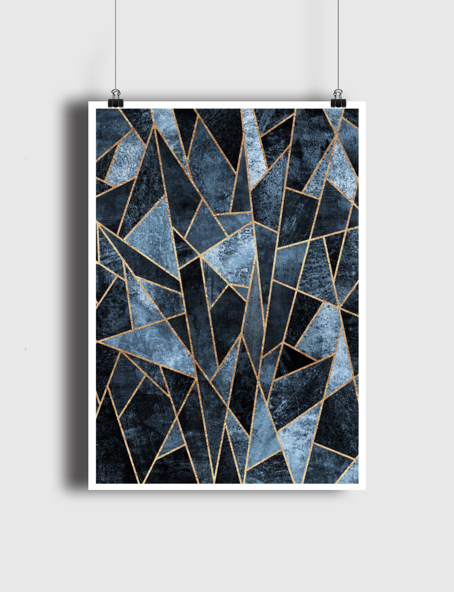 Shattered Soft Dark Blue